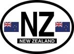 New Zealand Oval Auto Decal