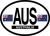 AUS Reflective Oval AUS Sticker (3.5