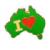 I Love Australia Pin